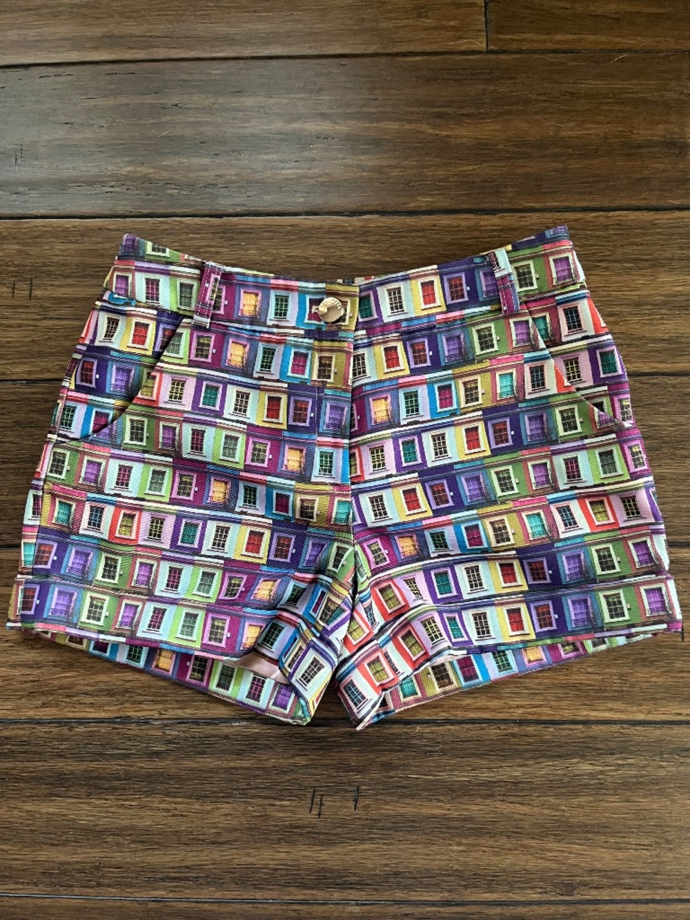 Ted Baker Shorts – Multicolor Architectural Print (Size 0)